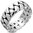 9.5mm Stainless Steel Fancy Half-Round Band Ring