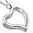 Stainless Steel Inner Glass Love Heart Locket Pendant w/ Magnetic Lock