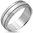 8mm | Stainless Steel Polished & Matte Finished Grooved Striped Half-Round Wedding Band Ring