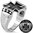 Stainless Steel 2-tone Pattee Cross Biker Ring