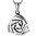 Stainless Steel 2-tone Cut-out Geometric Spiral Pendant