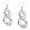 Stainless Steel Number 8 Infinity Drop Hook Earrings (Pair)