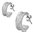 6mm | Stainless Steel Sandblasted Concave Half Hoop Stud Earrings (Pair)
