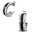 6mm | Stainless Steel 2-tone Half Hoop Stud Earrings (Pair)