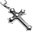 Stainless Steel 2-tone Screw Double Arrow Cross Charm Pendant