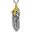 Stainless Steel 2-Tone Eagle Claw Feather/ Leaf Biker Pendant