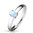 Oval Opal Prong Set Classic Dome Stainless Steel Engagement Rings