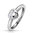 Bezel Heart Clear Gem Stainless Steel Ring